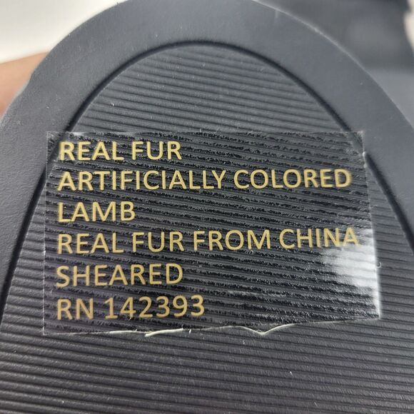 Eileen Fisher Kenille Genuine Shearling Trim Wedge Bootie Black Size 8 - Picture 11 of 11